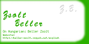 zsolt beller business card